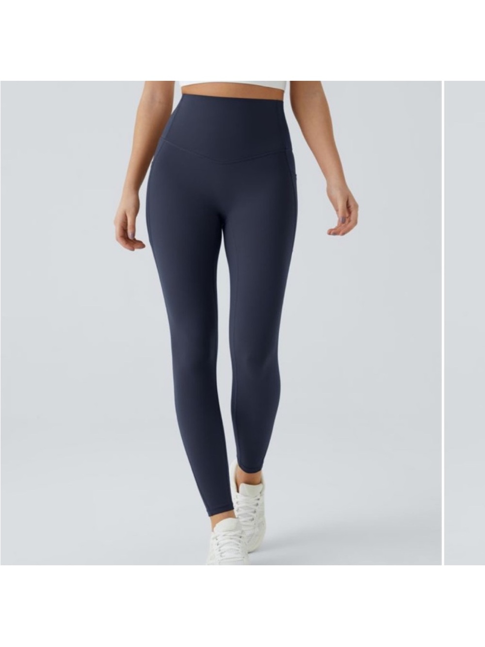 Halara UltraSculpt™ High Waisted Tummy Control 7/8 Navy Leggings Small